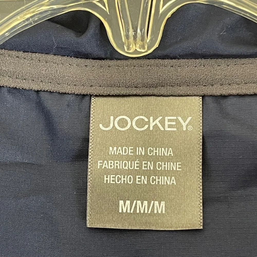 Jockey On-The-Go Versatility Mens M Navy Blue NWT Packable Anorak Windbreaker